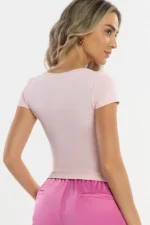 Blusa Hibisco Rosa Ballet - Imagem 2