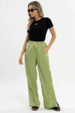 Calça Dália Pistache Acetinado - Imagem 5