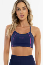 Top Jasmim Azul Marinho / Rosa Sorvete