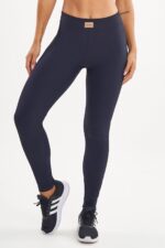 Legging Peônia Preto Canelado