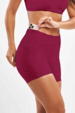 Shorts Hibisco Bordô