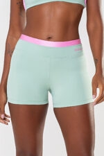 Shorts Amarílis Verde Jade /  Rosa Sorvete Glow