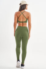 Legging Peônia Verde Croco Canelado - Imagem 6