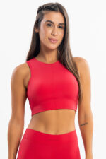 Top Hortênsia Vermelho Lichia