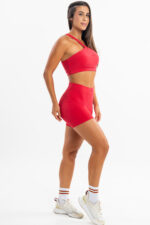 Top fitness - top peônia vermelho lichia