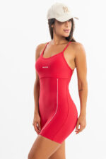 Macaquinho Jasmim Vermelho Lichia / Branco - Imagem 4