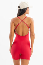 Macaquinho Jasmim Vermelho Lichia / Branco - Imagem 2