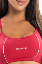 Top Jasmim Vermelho Lichia / Branco - Imagem 3