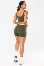 Shorts Amarílis Verde Exército / Cream - Imagem 5