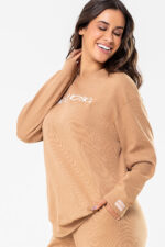 Conjunto Blusão E Calça Serena Caramelo