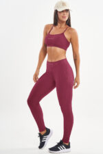 Legging Peônia Cranberry Canelado - Imagem 4