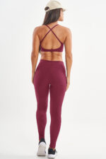 Legging Peônia Cranberry Canelado - Imagem 5