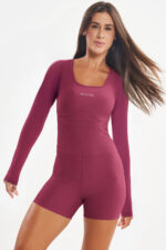 Macaquinho Lótus Cranberry Canelado