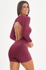 Macaquinho Lótus Cranberry Canelado - Imagem 2