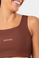 Top Cravo Marrom Pantone Canelado - Imagem 3