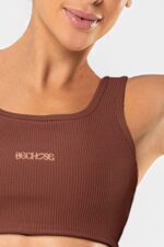 Top Cravo Marrom Pantone Canelado - Imagem 4