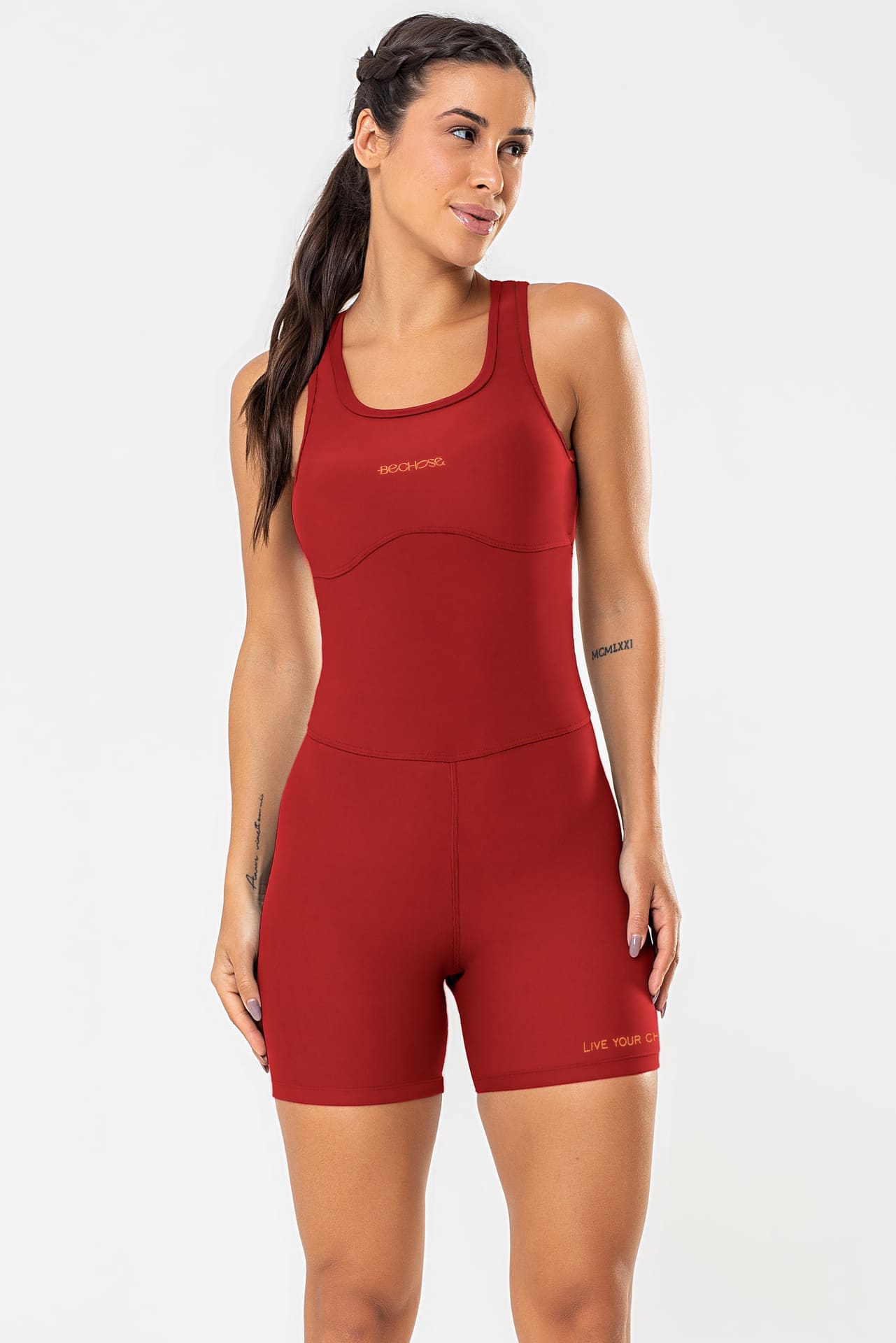 BECHOSE91211-1 Macaquinho Peonia Terra - Imagem 1