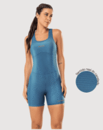 Macaquinho Peonia Azul Jeans Glow