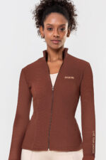 Jaqueta Cravo Marrom Pantone Canelado - Imagem 2