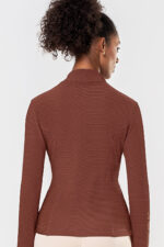 Jaqueta Cravo Marrom Pantone Canelado - Imagem 4