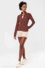 Jaqueta Cravo Marrom Pantone Canelado - Imagem 5