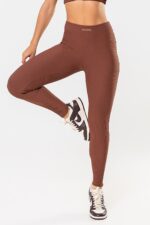 Legging Peonia Marrom Pantone Canelado - Imagem 4
