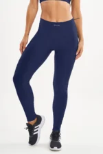 Legging Peônia Azul Marinho Canelado