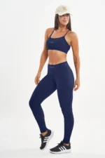 Legging Peônia Azul Marinho Canelado - Imagem 5