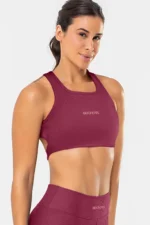 Top Cravo Cranberry Canelado Bechose – Alta Compressão e Cobertura Total - Imagem 4