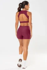 Shorts Perpétua Cranberry Canelado - Imagem 6