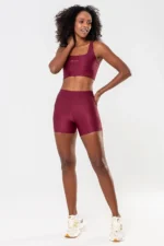 Shorts Lótus Bordô Glow - Imagem 5