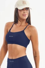 Top Tulipa Azul Marinho Canelado - Imagem 5