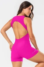 Macaquinho Peônia Rosa Pink Canelado - Imagem 2