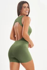 Macaquinho Peonia Verde Croco Canelado - Imagem 2