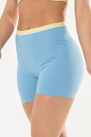 Shorts Amárilis Azul Sereno / Amarelo Manteiga