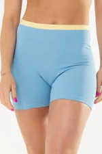 Shorts Amárilis Azul Sereno / Amarelo Manteiga - Imagem 4
