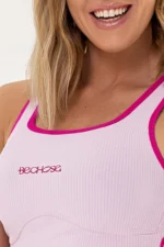 Macaquinho Peonia Rosa Cand / Rosa Pink  Canelado - Imagem 3