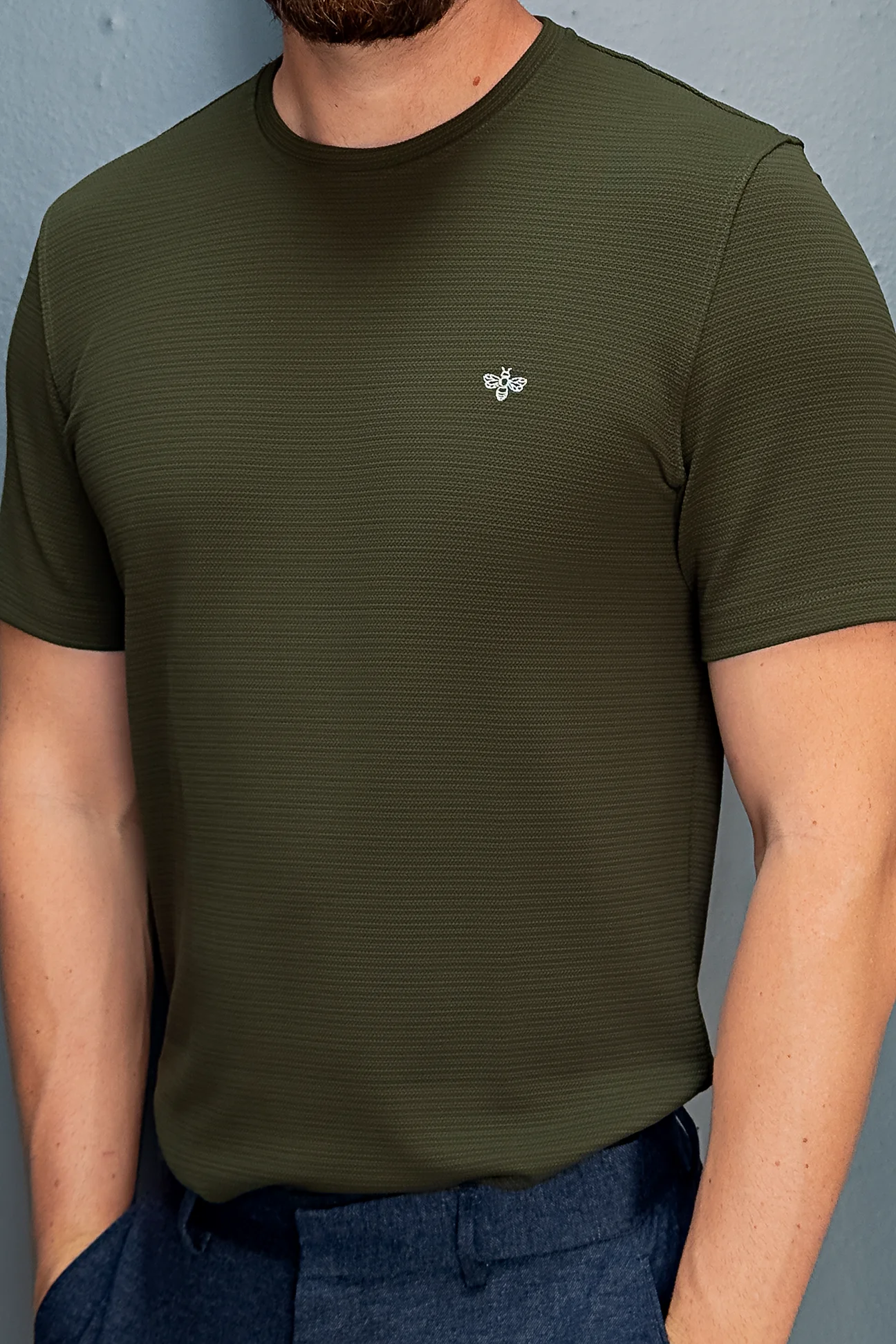 camiseta-casual-tech-verde-militar-1 Camiseta Casual Tech Verde Militar - Imagem 1