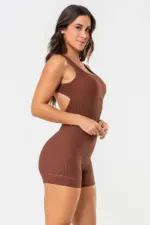 Macaquinho Peonia Marrom Pantone Canelado - Imagem 4