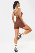 Macaquinho Violeta Marrom Pantone Canelado - Imagem 6