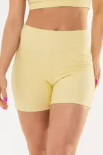 Shorts Lótus Amarelo Manteiga Canelado