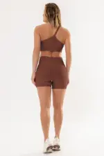 Shorts Peonia Marrom Pantone Canelado - Imagem 6