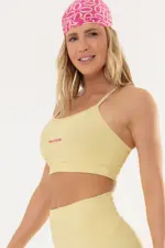 Top Tulipa Amarelo Manteiga Canelado - Imagem 3